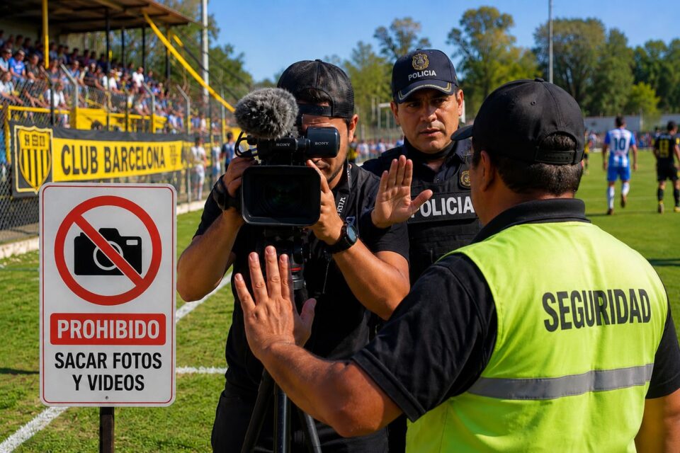 Tras fuertes cuestionamientos, la Liga Santotomeña evalúa prohibir el ingreso de fotógrafos a la cancha